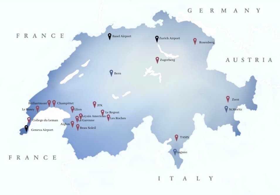 スイスの学校マップ